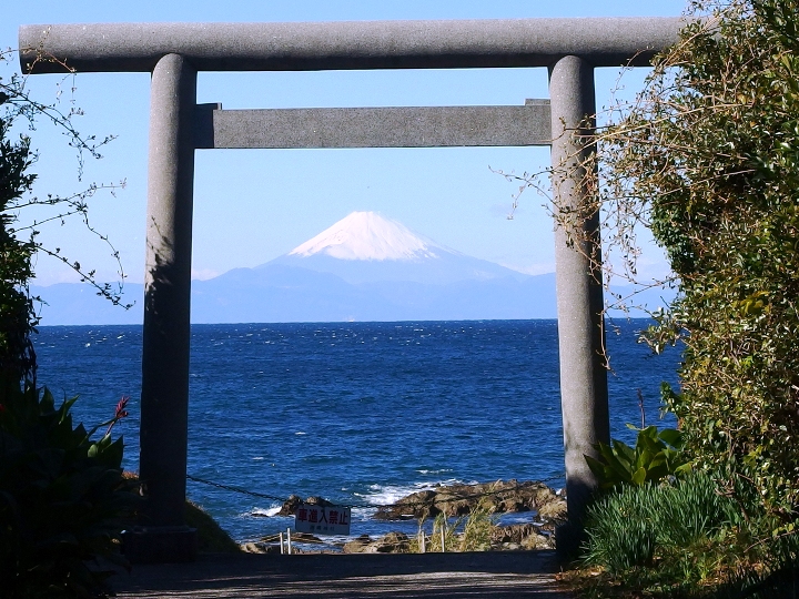 鳥居富士山-洲崎神社