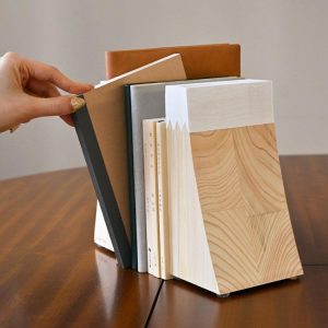 日本製 富士山檜木書擋
